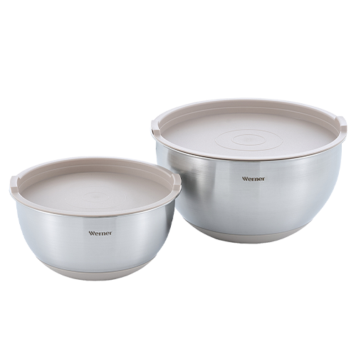 Набор из двух мисок с крышками Werner Gusto 52122 18х9,5 см/1,9 л, 22х12,7 см/3,8 л